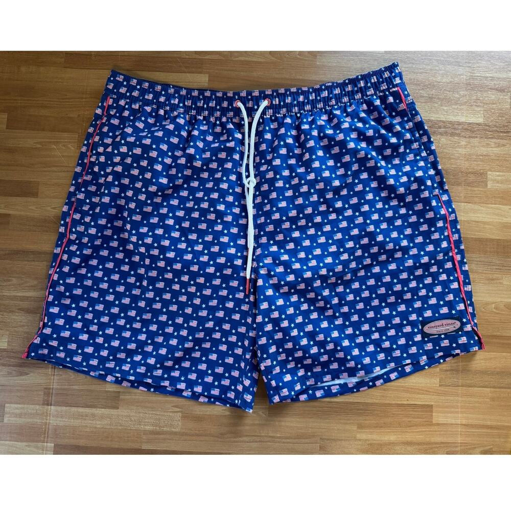 vineyard vines USA Flag Chappy Swim Trunks